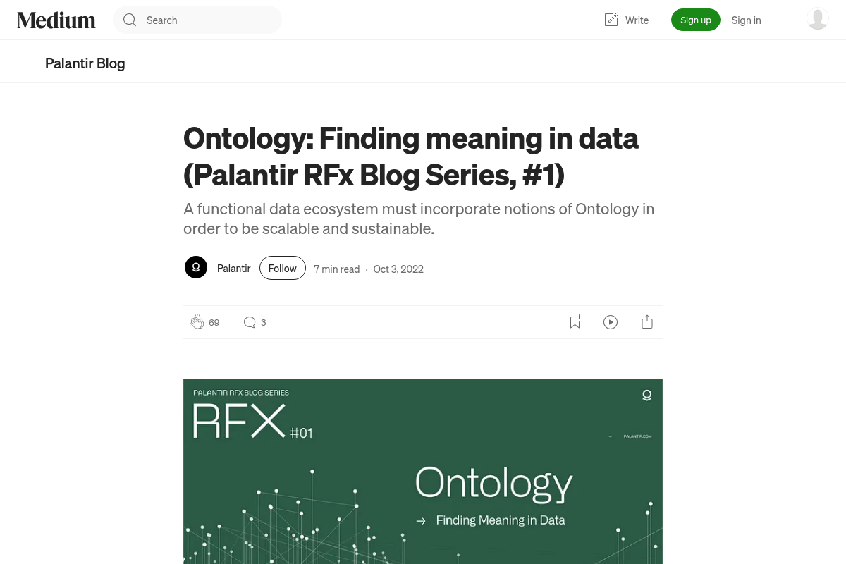 Ontology: Finding Meaning in Data (Palantir RFx, #1)
