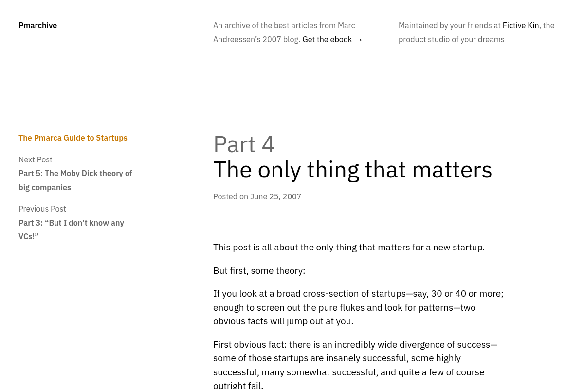 Pmarchive · The only thing that matters